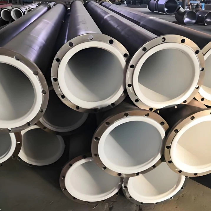 ท่อลำเลียงสารเคมีเรียงรายด้วย PTFE